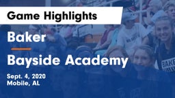 Baker  vs Bayside Academy  Game Highlights - Sept. 4, 2020