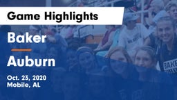 Baker  vs Auburn  Game Highlights - Oct. 23, 2020