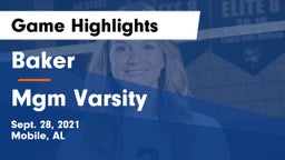 Baker  vs Mgm Varsity Game Highlights - Sept. 28, 2021