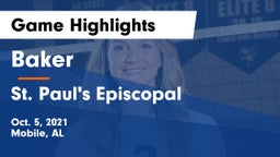 Baker  vs St. Paul's Episcopal  Game Highlights - Oct. 5, 2021