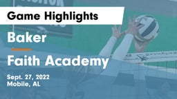 Baker  vs Faith Academy  Game Highlights - Sept. 27, 2022