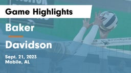 Baker  vs Davidson  Game Highlights - Sept. 21, 2023