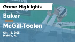 Baker  vs McGill-Toolen  Game Highlights - Oct. 10, 2023