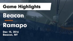 Beacon  vs Ramapo  Game Highlights - Dec 15, 2016