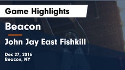 Beacon  vs John Jay East Fishkill Game Highlights - Dec 27, 2016