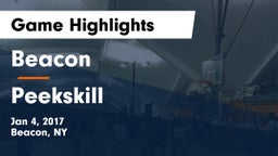 Beacon  vs Peekskill  Game Highlights - Jan 4, 2017