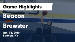 Beacon  vs Brewster  Game Highlights - Jan. 31, 2018