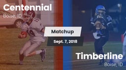 Matchup: Centennial High vs. Timberline  2018