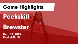 Peekskill  vs Brewster  Game Highlights - Dec. 19, 2023