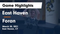 East Haven  vs Foran  Game Highlights - March 20, 2021