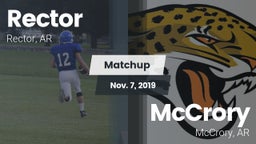 Matchup: Rector  vs. McCrory  2019