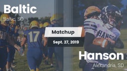 Matchup: Baltic  vs. Hanson  2019