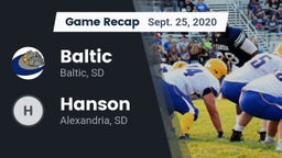 Recap: Baltic  vs. Hanson  2020