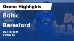 Baltic  vs Beresford  Game Highlights - Dec. 8, 2023