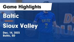Baltic  vs Sioux Valley  Game Highlights - Dec. 14, 2023