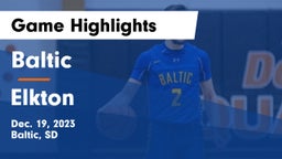 Baltic  vs Elkton  Game Highlights - Dec. 19, 2023