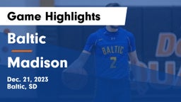 Baltic  vs Madison  Game Highlights - Dec. 21, 2023