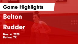 Belton  vs Rudder  Game Highlights - Nov. 6, 2020