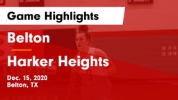 Belton  vs Harker Heights  Game Highlights - Dec. 15, 2020