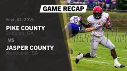 Recap: Pike County  vs. Jasper County  2016
