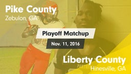 Matchup: Pike County High GA vs. Liberty County  2016