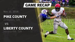 Recap: Pike County  vs. Liberty County  2016