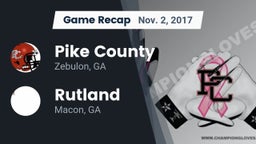 Recap: Pike County  vs. Rutland  2017