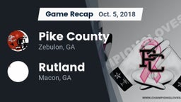 Recap: Pike County  vs. Rutland  2018