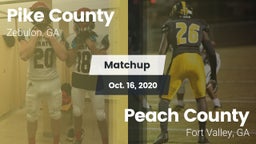 Matchup: Pike County High GA vs. Peach County  2020