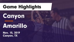 Canyon  vs Amarillo  Game Highlights - Nov. 15, 2019