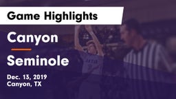 Canyon  vs Seminole  Game Highlights - Dec. 13, 2019
