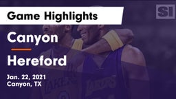 Canyon  vs Hereford  Game Highlights - Jan. 22, 2021