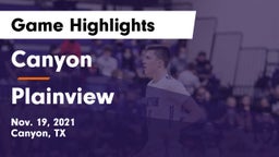 Canyon  vs Plainview  Game Highlights - Nov. 19, 2021
