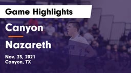 Canyon  vs Nazareth  Game Highlights - Nov. 23, 2021