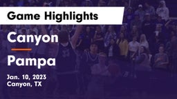 Canyon  vs Pampa  Game Highlights - Jan. 10, 2023
