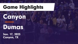 Canyon  vs Dumas  Game Highlights - Jan. 17, 2023