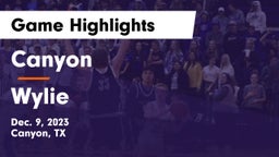 Canyon  vs Wylie  Game Highlights - Dec. 9, 2023
