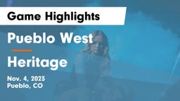 Pueblo West  vs Heritage  Game Highlights - Nov. 4, 2023
