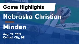 Nebraska Christian  vs Minden  Game Highlights - Aug. 27, 2022