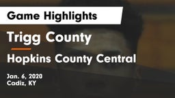 Trigg County  vs Hopkins County Central  Game Highlights - Jan. 6, 2020