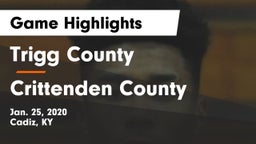 Trigg County  vs Crittenden County  Game Highlights - Jan. 25, 2020