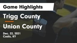 Trigg County  vs Union County  Game Highlights - Dec. 22, 2021