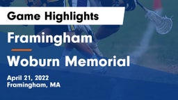 Framingham  vs Woburn Memorial  Game Highlights - April 21, 2022