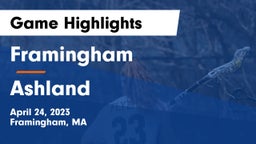 Framingham  vs Ashland  Game Highlights - April 24, 2023