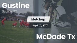 Matchup: Gustine  vs. McDade  Tx 2017
