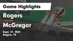 Rogers  vs McGregor  Game Highlights - Sept. 27, 2022
