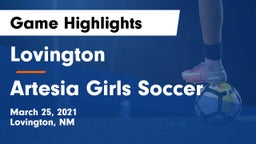 Lovington  vs Artesia Girls Soccer Game Highlights - March 25, 2021