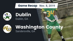Recap: Dublin  vs. Washington County  2019