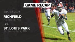 Recap: Richfield  vs. St. Louis Park  2016