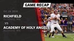 Recap: Richfield  vs. Academy of Holy Angels  2016